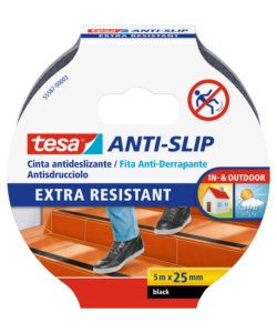 NASTRO ANTISCIVOLO ANTI-SLIP NERO, 25 MM X 5 MT - TESA